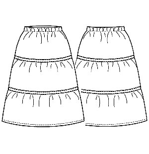 画像2: ティアードスカート型紙