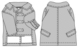 画像3: 犬服　ピーコート型紙　小型犬〜中型犬用