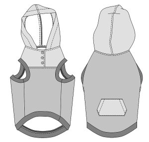 画像3: 犬服　パーカー型紙　大型犬用