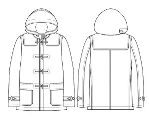 画像2: 【メンズ】ショートダッフルコート型紙