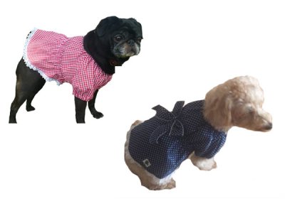 画像1: 犬服　チュニックワンピース型紙（小型犬から中型犬用）