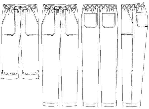 画像3: 【メンズ】ウエストゴム・あき無し・イージーパンツ型紙 (3)