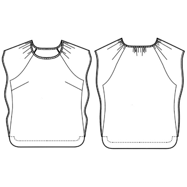 画像2: 袖フリルブラウス型紙 (2)