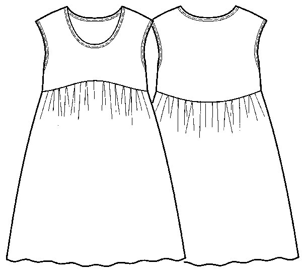 画像2: タンクドレス型紙 (2)