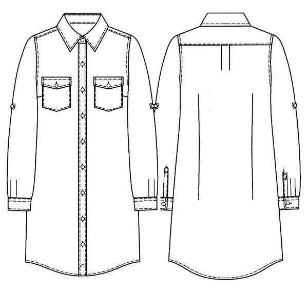 画像2: シャツワンピース型紙 (2)
