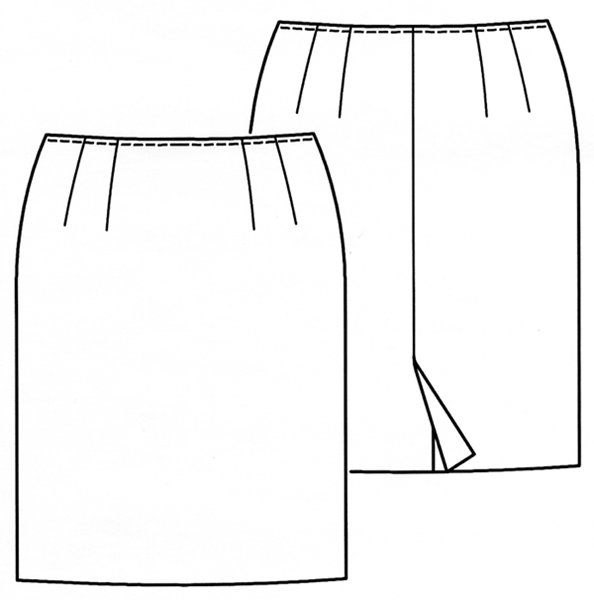 画像2: タイトスカート型紙 (2)