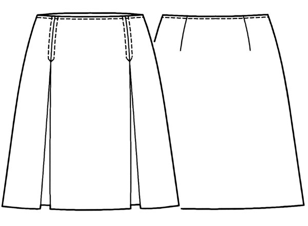 画像2: ボックスプリーツスカート型紙 (2)