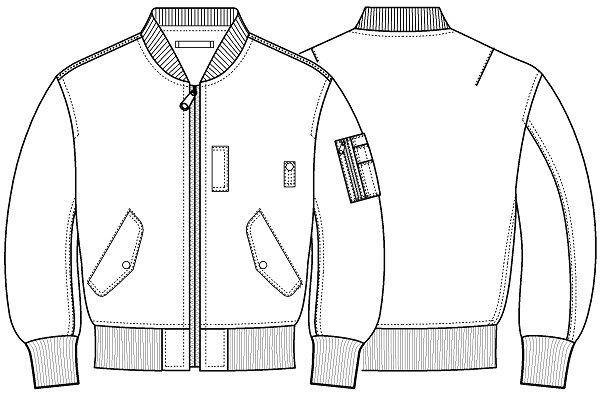 画像2: 【メンズ】MA-1型ブルゾン型紙 (2)