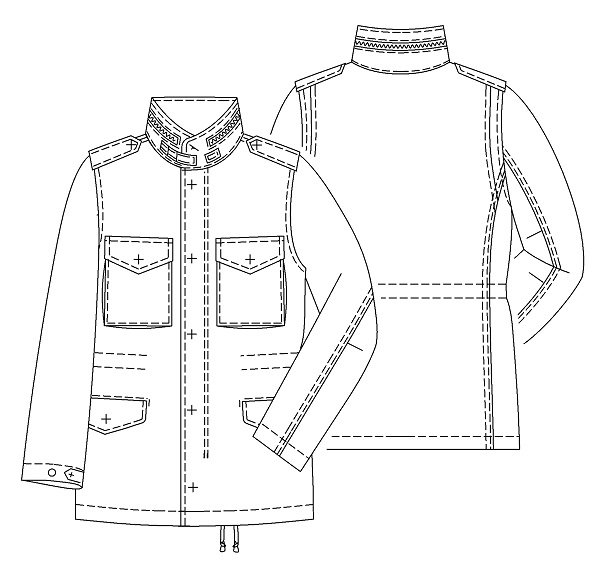 画像2: ミリタリージャケット型紙 (2)