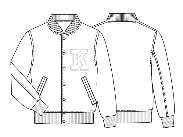 画像2: 【メンズ】スタジアム・ジャンパー型紙(細身タイプ) (2)
