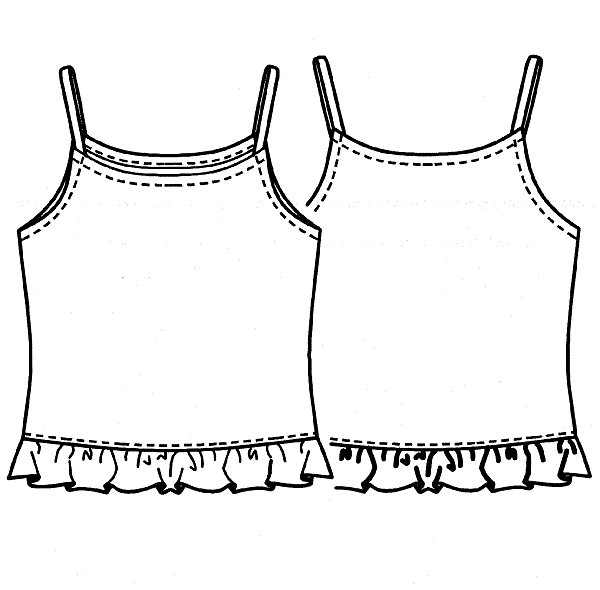 画像2: キャミソール型紙 (2)