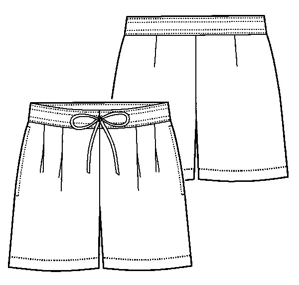 画像2: イージーショートパンツ型紙 (2)