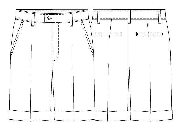 画像2: ハーフパンツ型紙 (2)