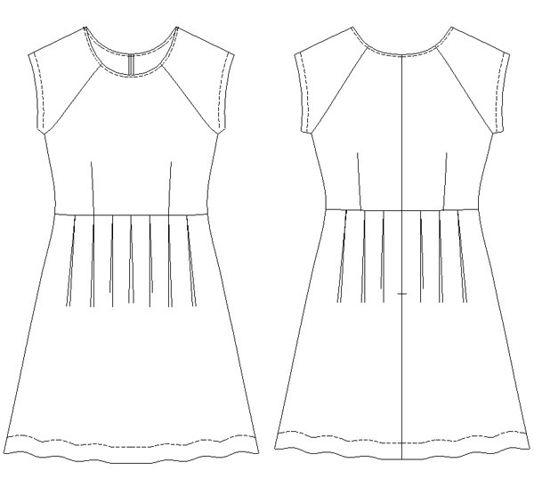 画像2: スウェットワンピース型紙 (2)