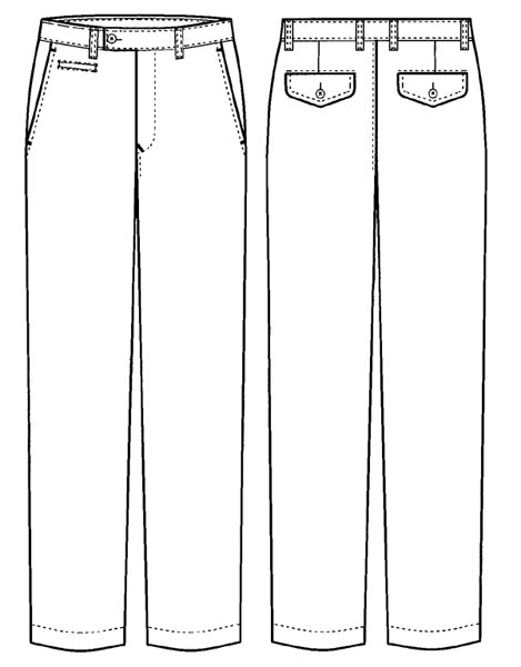 画像2: 【メンズ】チノパン型紙 (2)