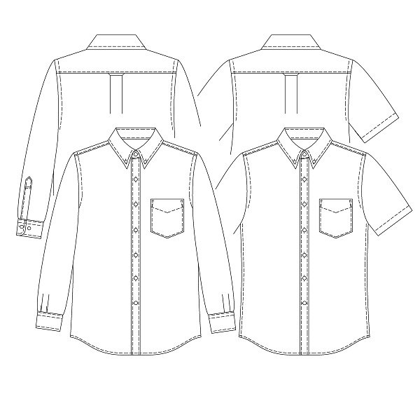 画像2: 【メンズ】4L,5Lサイズ ボタンダウンシャツ型紙(長袖、半袖付き) (2)