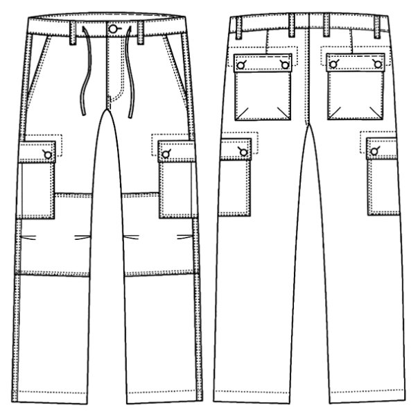 画像2: 【メンズ】カーゴパンツ型紙 (2)