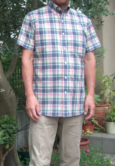 画像1: 【メンズ】ボタンダウンシャツ型紙（長袖、半袖付き）