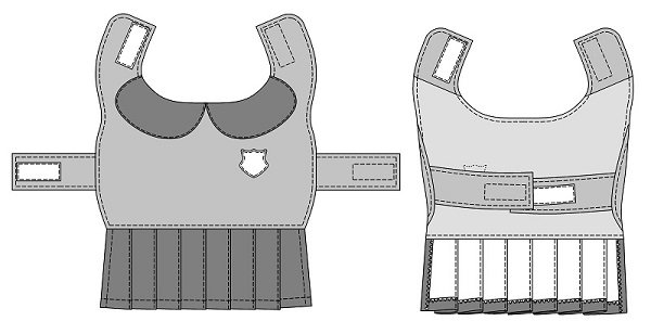 画像3: 犬服 プリーツワンピースコート型紙 小型犬〜中型犬用 (3)