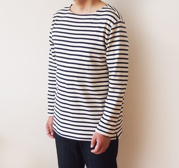 画像3: 【メンズ】ボートネックTシャツ型紙(半袖・長袖) (3)