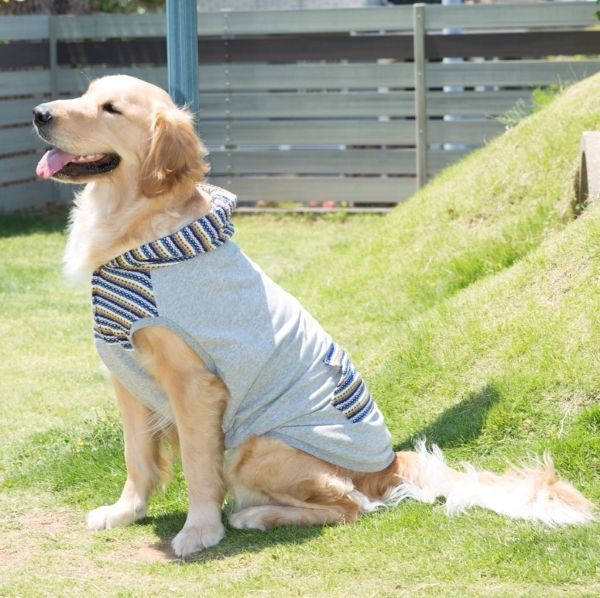 犬服　スウェットタンクトップパーカー　ハンドメイド        